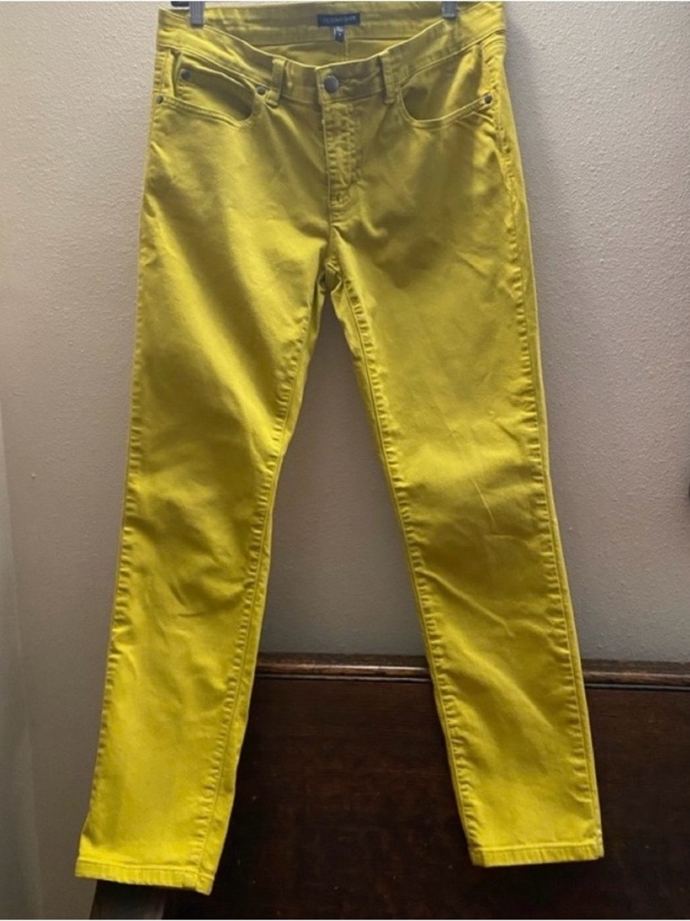 Eileen Fisher Organic Cotton Stretch Parrot Yellow Jeans
